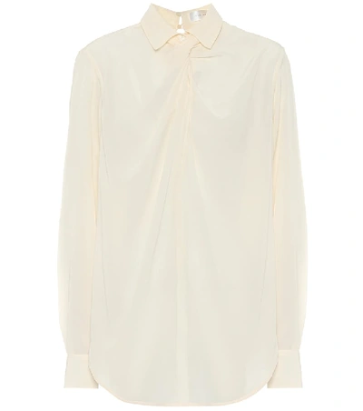 Shop Victoria Beckham Silk Shirt In White