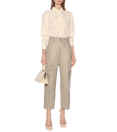 Shop Victoria Beckham Silk Shirt In White