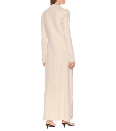 Shop Jil Sander Wool Maxi Dress In Neutrals