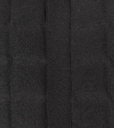 Shop Bottega Veneta Quilted Silk Crêpe De Chine Dress In Black