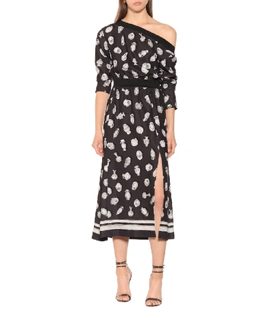 Shop Altuzarra Paola Printed Midi Dress In Black