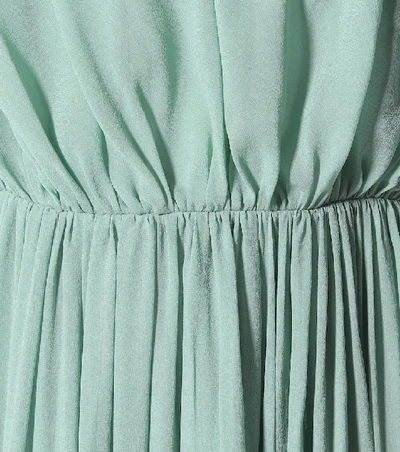 Shop Giambattista Valli Ruffled Silk Gown In Green
