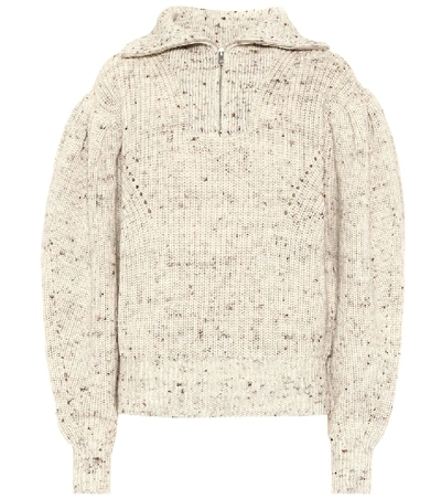 Shop Isabel Marant Kuma Wool Sweater In White