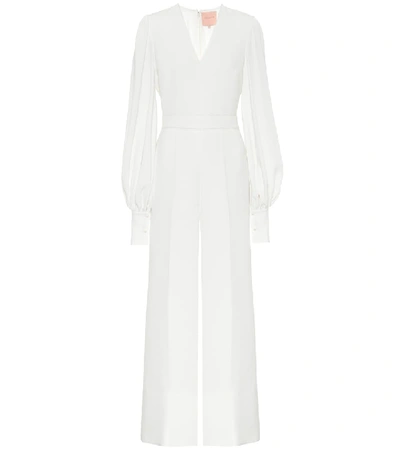 Shop Roksanda Tonia Cady Bridal Jumpsuit In White