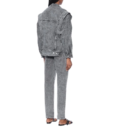 Shop Isabel Marant Étoile Harmon Denim Jacket In Grey