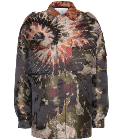 Shop Valentino Metallic Printed Jacket In Multicoloured