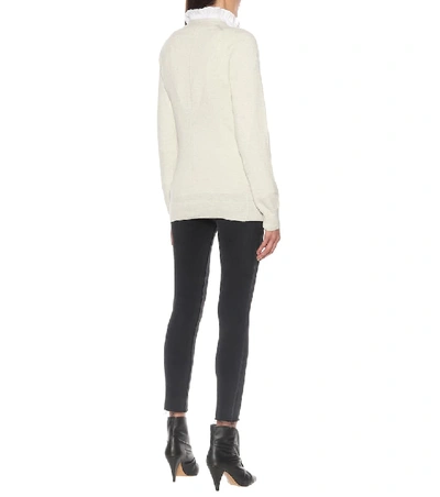 Shop Isabel Marant Étoile Karrick Cotton And Wool Cardigan In Grey