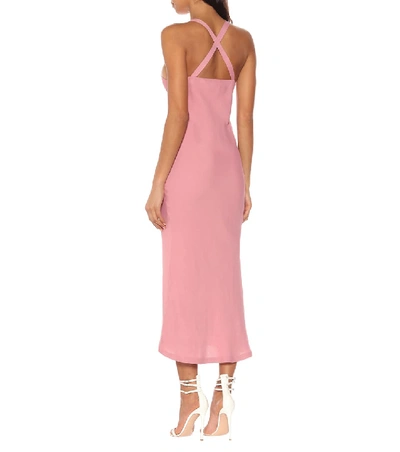 Shop Haider Ackermann Crêpe Midi Dress In Pink
