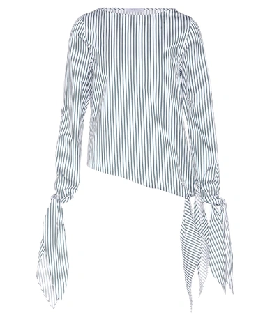 Shop Jw Anderson Exclusive To Mytheresa.com - Striped Cotton Top In Green