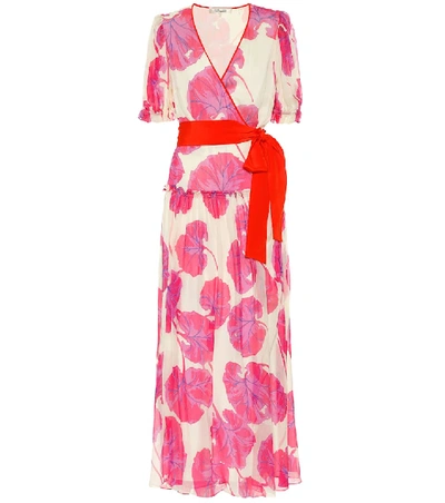 Shop Diane Von Furstenberg Breeze Printed Silk Chiffon Maxi Dress In Multicoloured