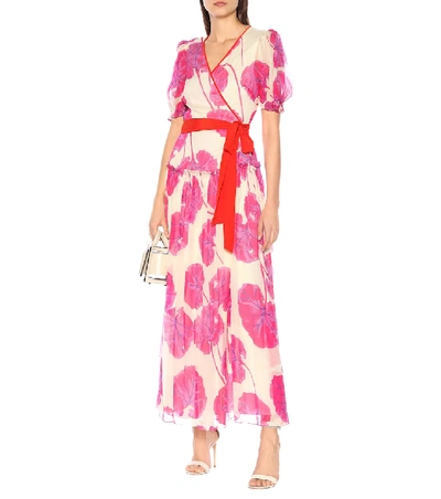 Shop Diane Von Furstenberg Breeze Printed Silk Chiffon Maxi Dress In Multicoloured