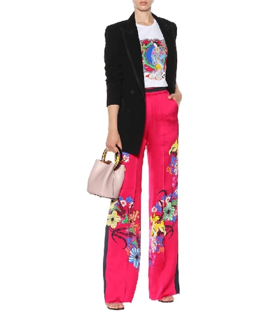 Shop Etro Floral-printed Pants In Pink