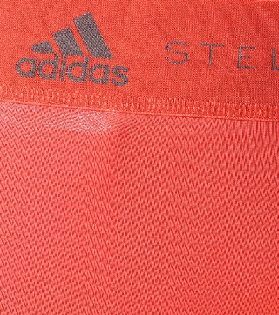 Shop Adidas By Stella Mccartney Cropped Running Leggings In Orange