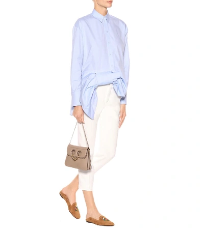 Shop Victoria Victoria Beckham Cotton Shirt In Blue