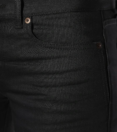 Shop Saint Laurent Stretch-cotton Bootcut Pants In Black
