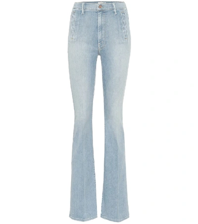 Shop Mother The Drama High-rise Bootcut Jeans In Blue