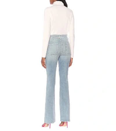 Shop Mother The Drama High-rise Bootcut Jeans In Blue