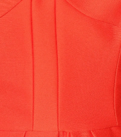 Shop Rosie Assoulin Off-the-shoulder Cotton Dress In Red