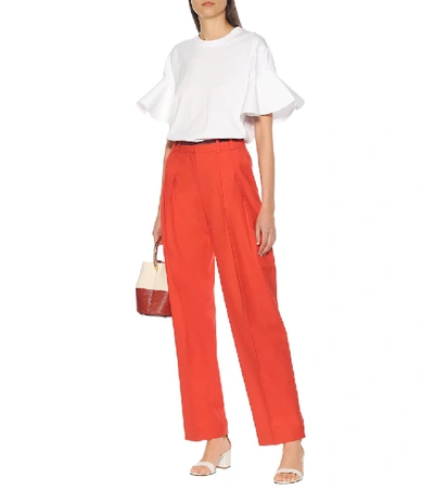 Shop Victoria Victoria Beckham Cotton T-shirt In White