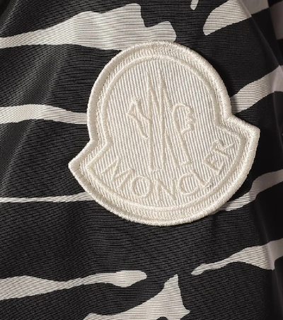 Shop Moncler Zebra-print Technical Jacket In Black