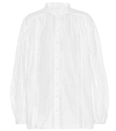 Shop Zimmermann Suraya Cotton Blouse In White