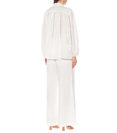 Shop Zimmermann Suraya Cotton Blouse In White