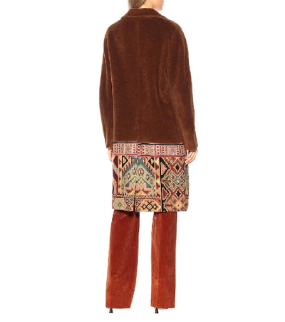 Shop Etro Wool And Alpaca-blend Coat In Brown