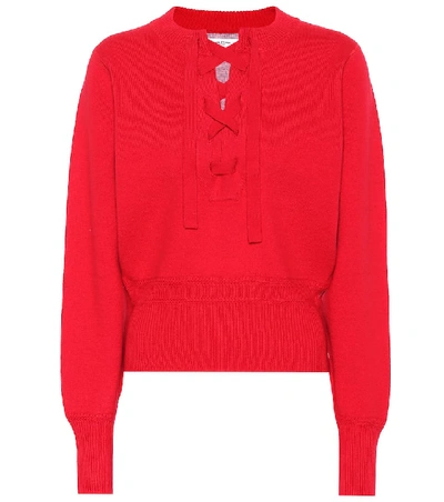 Shop Isabel Marant Étoile Kaylyn Lace-up Sweater In Red