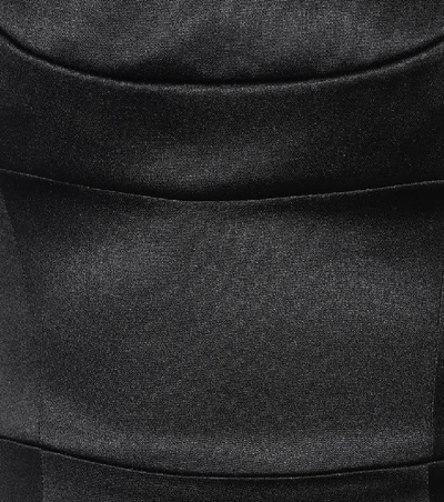 Shop Dolce & Gabbana Silk-blend Satin Gown In Black