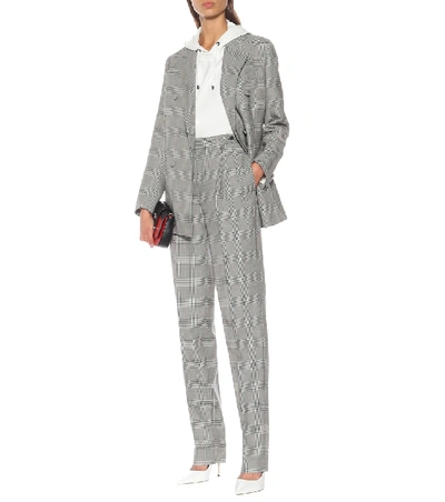 Shop Giuliva Heritage Collection The Cornelia Checked Wool Pants In Grey