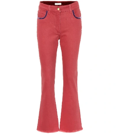 Shop Etro Flared Jeans In Red