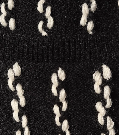 Shop Loewe Wool And Alpaca-blend Cardigan In Black