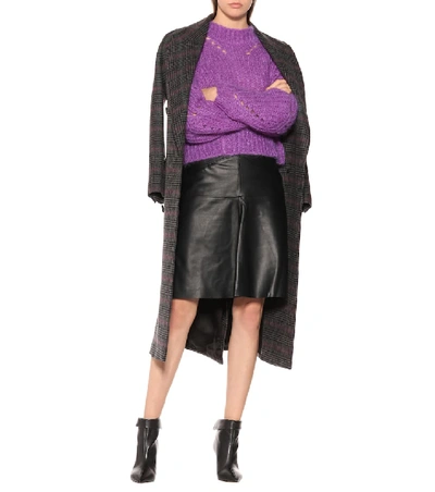 Shop Isabel Marant Irren Mohair And Wool-blend Sweater In Purple