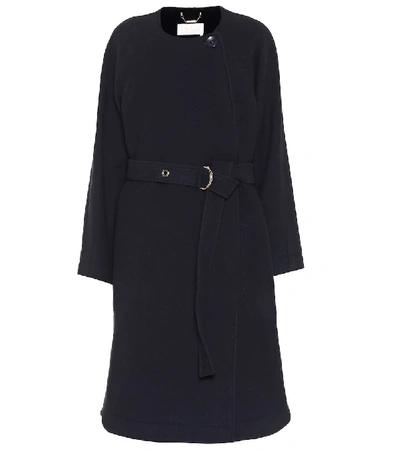 Shop Chloé Wool-blend Coat In Blue