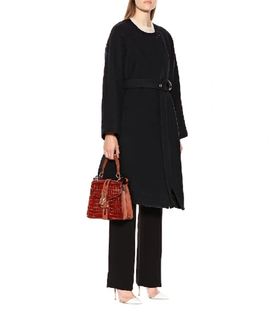 Shop Chloé Wool-blend Coat In Blue