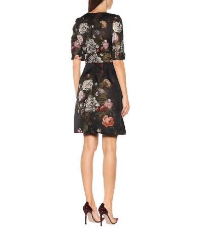 Shop Dolce & Gabbana Embellished Floral Jacquard Minidress In Multicoloured