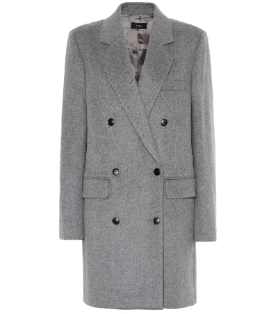 Shop Joseph Elkins Wool-bend Coat In Grey