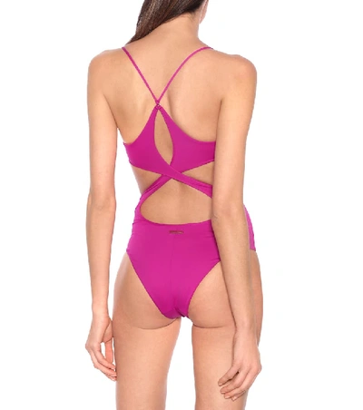 Shop Stella Mccartney Cut-out One-piece Swimsuit In Pink