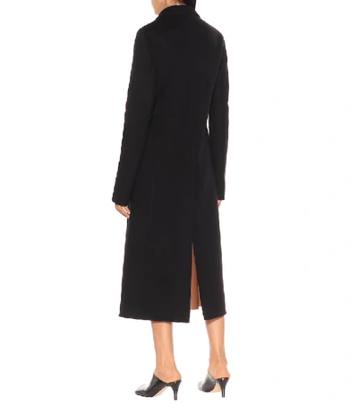 Shop Bottega Veneta Belted Wool Coat In Black