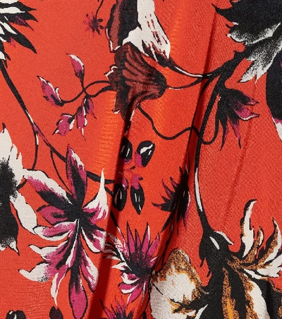 Shop Diane Von Furstenberg Eloise Floral Silk Dress In Orange