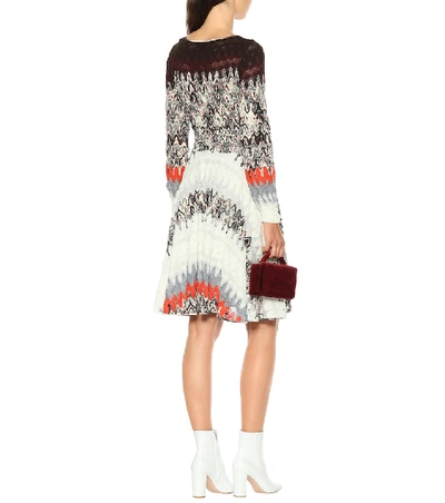Shop Missoni Knitted Wrap-effect Dress In Multicoloured