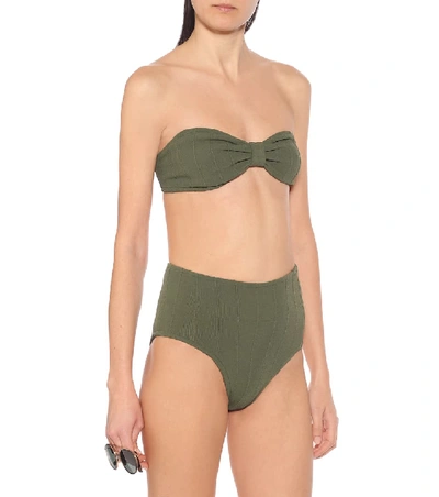 Shop Hunza G Posey Nile Bikini In Green