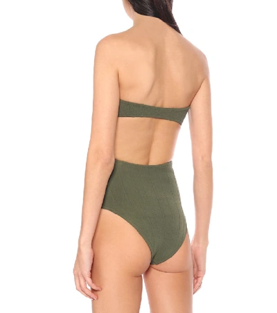 Shop Hunza G Posey Nile Bikini In Green