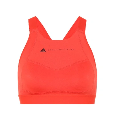 Shop Adidas By Stella Mccartney Stretch Sports Bra In Red