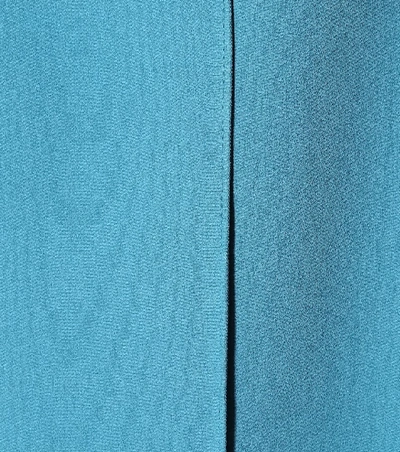 Shop Valentino Asymmetric Silk Cady Top In Blue