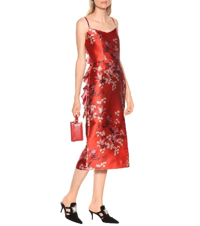 Shop Johanna Ortiz El Dia Que Me Quieras Satin Dress In Red