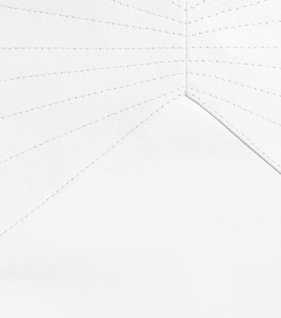 Shop Attico Dallas High-rise Leather Miniskirt In White