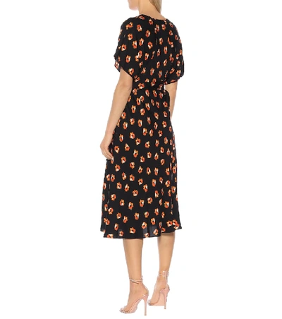 Shop Diane Von Furstenberg Kelsey Floral Georgette Dress In Black