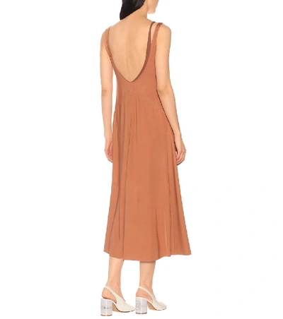 Shop Acne Studios Stretch Jersey Dress In Beige