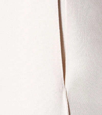 Shop Valentino Cropped Virgin Wool And Silk Trousers In White